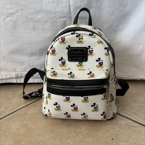 Loungefly Disney Mickey Mouse White Mini Backpack